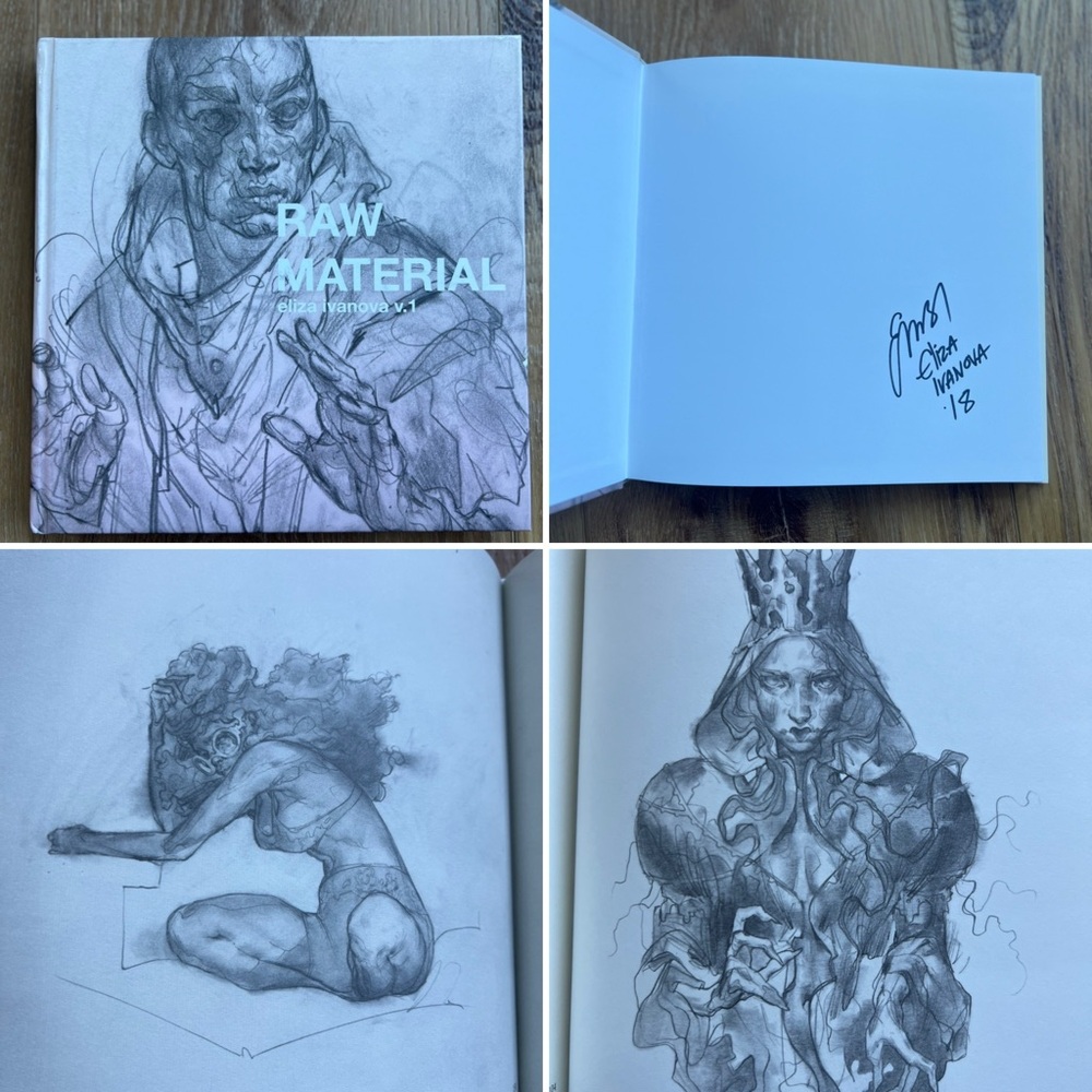 Artist Signed Raw Material V1 by Eliza Ivanova Fine Art Book Table Book